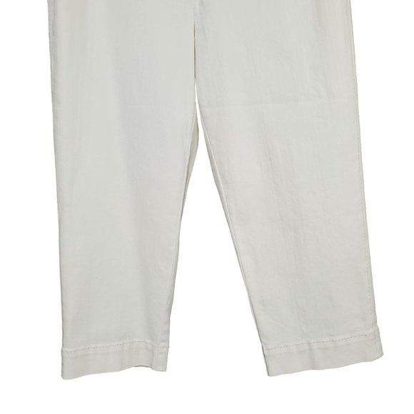 Talbots NWT Size 8P 8 Petite Pants Cotton Denim Floral Embroidered NWT Stretch - Picture 4 of 10